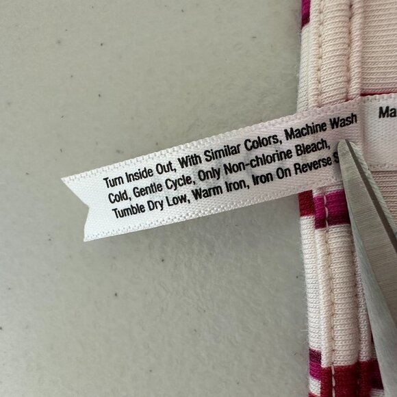 Soma Cool Nights Sleepshirt XL Red Cream Long Sleeve Striped - Picture 11 of 12